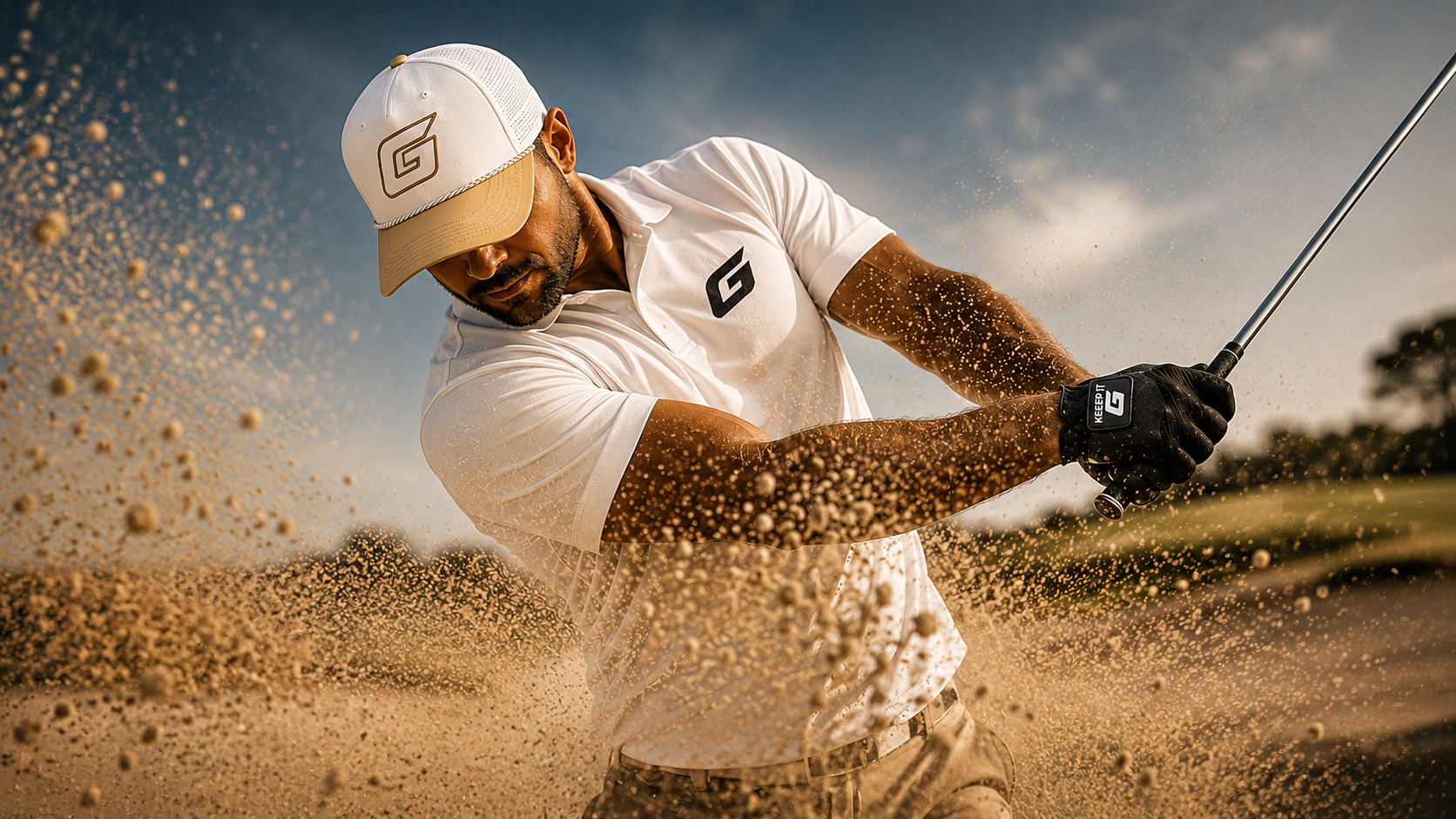 G Code Golf player wearing a full course outfit